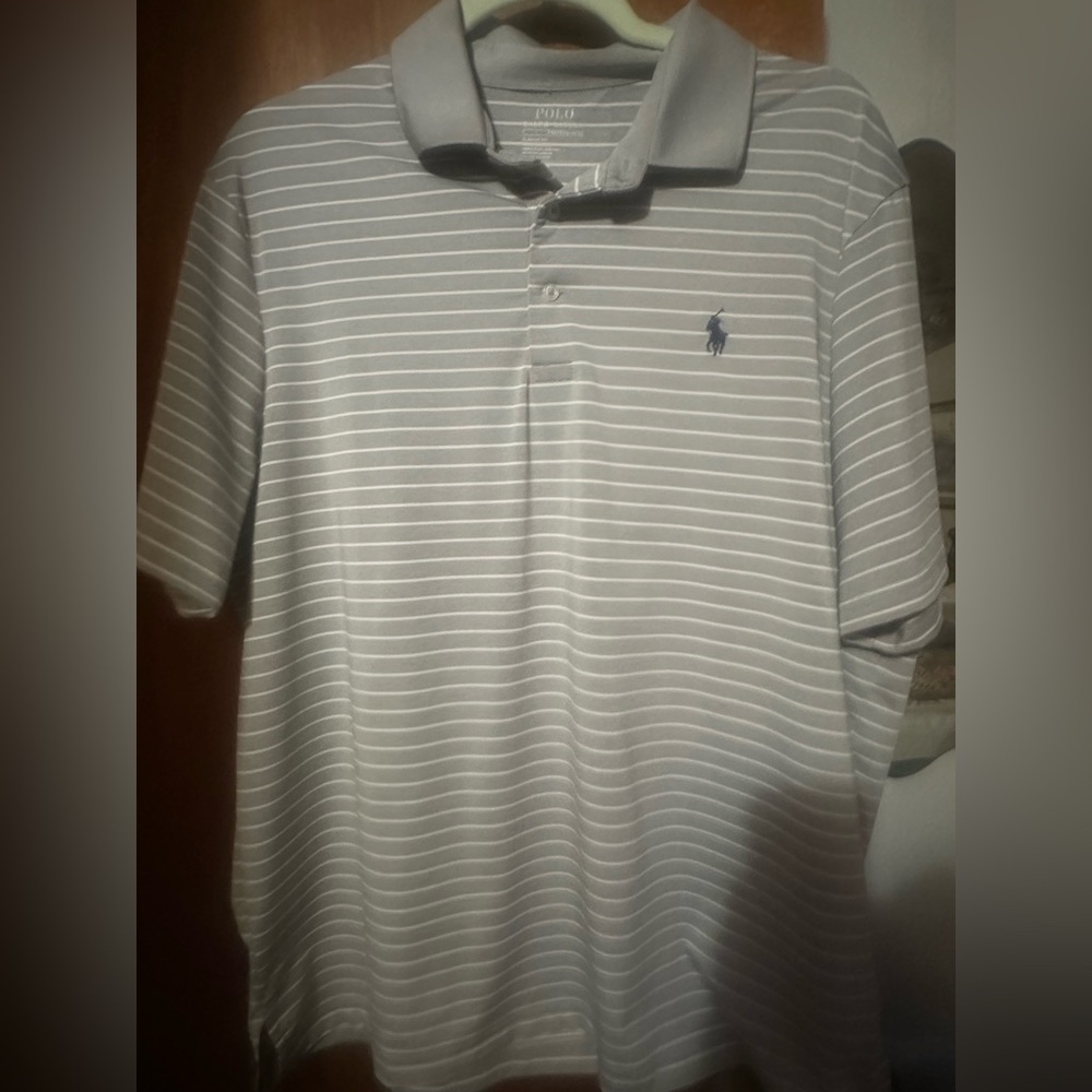 Polo by Ralph Lauren Gray Striped Men's Shirt